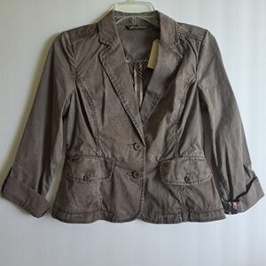 Eddie Bauer Gray Jean Jacket NWOT
